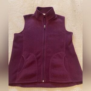 Woolrich Deep Plum Sleeveless Fleece Vest